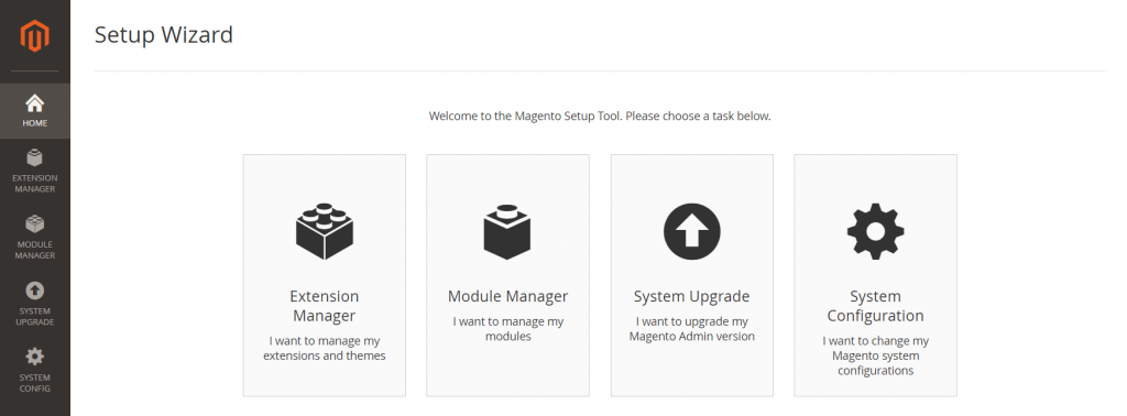 Magento setup wizard Magento setup wizard
