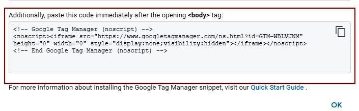 Google Tag Manager Code